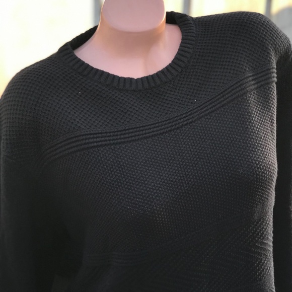 Dickies black 💯 cotton knit sweater pullover crew neck preppy